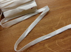 Ivory White Knicker Underwear Lingerie Strong Elastic 13mm Scalloped Edge 21M - Picture 1 of 18