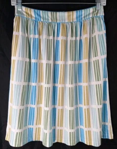 Boden Women Multicolor Striped Back Zip Skirt Size 10L - Picture 1 of 8