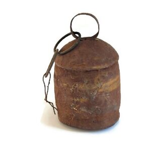 Antique Iron Rural Farm Bell with  Wood Clapper