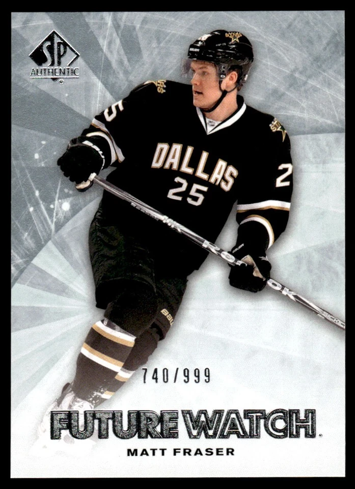 2011-12 SP Authentic /999 Matt Fraser Rookie  Dallas Stars #191 - Image 1 of 2