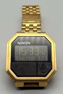 Nixon Men's Robot Rock Re-Run Gold Tone Digital Watch - Needs New Latch On Band - Picture 1 of 6