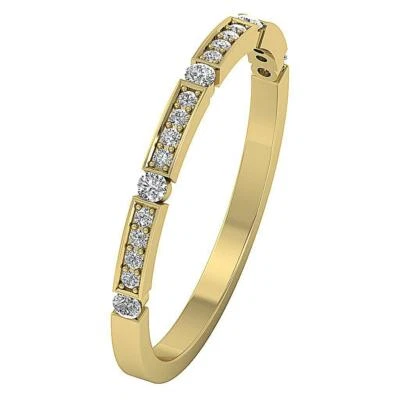 Engagement Ring SI1 G 0.25 Ct Genuine Round Cut Diamond Appraisal 14K Solid Gold - Image 1 of 4