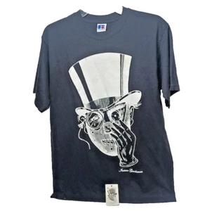 Insane gentleman black shirt top hat monacle face mask negative image small new - Picture 1 of 7