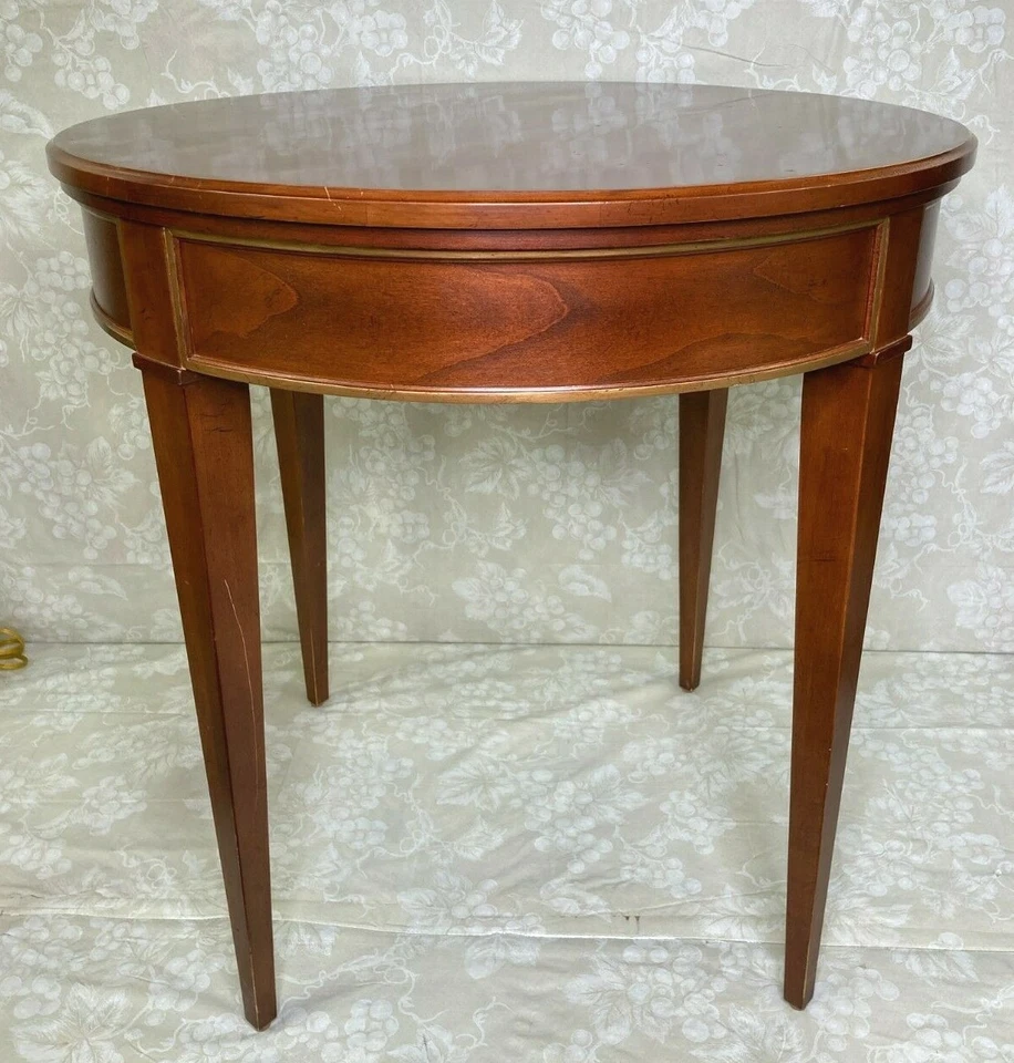 Baker Furniture Company Cherry End Table w/ Tapered Legs - Image 1 of 4