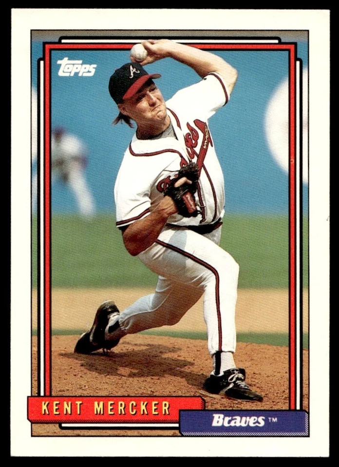 1992 Topps Kent Mercker Atlanta Braves #596 - Image 1 of 2