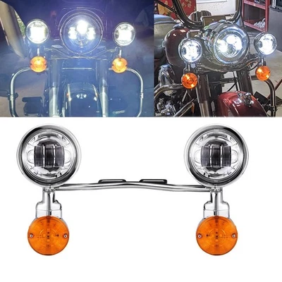 4.5" LED Passing Turn Spot Light Bar For Honda VTX 1300 1800 TYPE C R S N F Foto 1 de 4