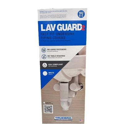 TrueBro Lav Guard2 102 E-Z Fast Fit Undersink Piping Covers