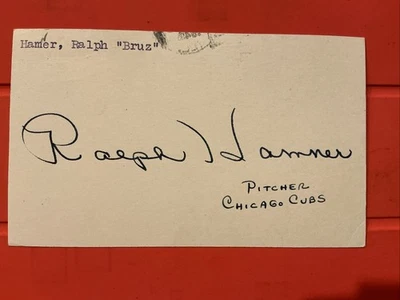 Ralph Hammer🔥MLB: 1946 Chicago White Sox 🔥Autógrafo postal 🔥🔥🔥 Foto 1 de 2