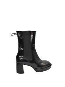 Neu! Allsaints Lottie Chelsea Lackleder Stiefel Schwarz 41 11 US DD500 - Bild 1 von 7
