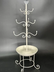 White / Cream Metal Necklace Jewelry Organizer Display Stand 24" - Picture 1 of 6