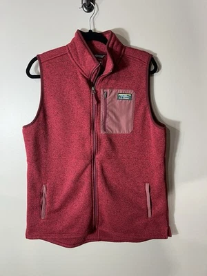 LL Bean Vest Jacket Mens XL Full Zip Red Outdoors Hiking Adventure Sherpa Lined - Image 1 of 4