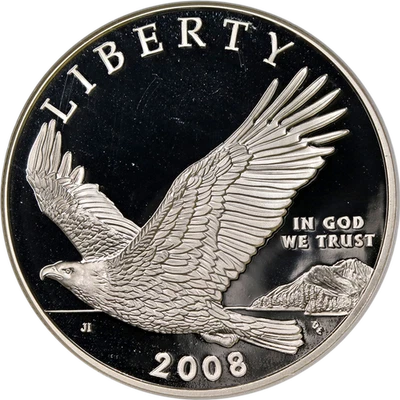 2008-P Bald Eagle Commemorative Silver Dollar $1 NGC PF70 Ultra Cameo - Image 1 of 4
