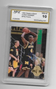 MINT GRADING SERVICE GEM MT 10 1993 Classic 4-Sport CHRIS WEBBER - Bild 1 von 1