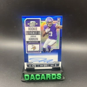2023 Contenders Optic Jordan Addison Blue Rookie Ticket Auto /75 On Card Auto - Picture 1 of 2