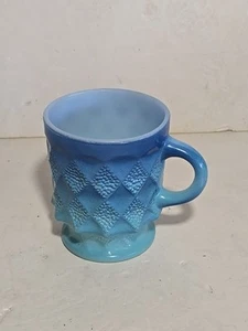 Vintage Anchor Hocking Fire King Oven Proof Kimberly Blue Mug Coffee Cup - Picture 1 of 8