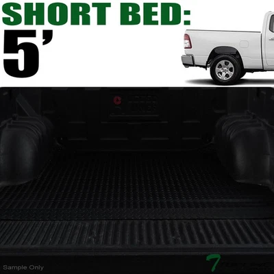 Topline For 2019-2022 Dodge Ram 1500 5.7' Rubber Truck Bed Trunk Mat Liners Blk - Image 1 of 4