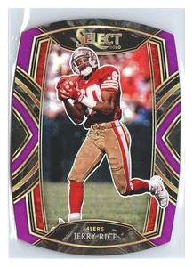 2020 Panini Select Purple Prizm Die Cut #220 Jerry Rice - Picture 1 of 2