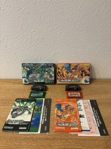 Pokemon Fire Red Emerald Boxed set Nintendo GameBoy Advance GBA Japan Tested - Picture 1 of 11