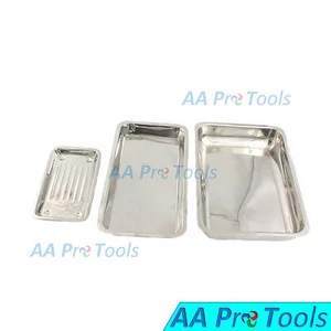 3 Pcs Dental Instruments: Scaler Tray, Instruments Tray, Mayo Tray Brand New - Picture 1 of 2