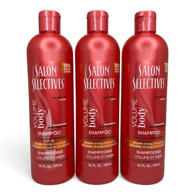 (3) Champú Salon Selectives Color Protect Boost Volume Lemongrass 16.1 OZ Nuevo Foto 1 de 4