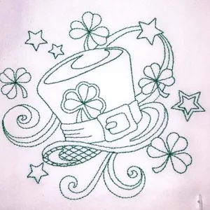ST PATRICK KOBOLD HUT MUSTER MASCHINENBESTICKT MEHLSACK SCHALE HANDTUCH - Bild 1 von 2