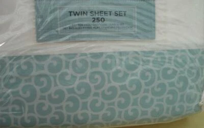 Набор простыней Cannon Whispering Leaf - СОВЕРШЕННО НОВАЯ УПАКОВКА - хлопковая смесь 250 TC TWIN - Изображение 1 из 4