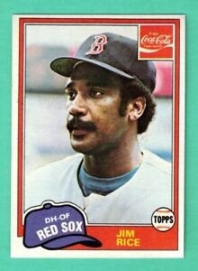 (1) JIM RICE  1981 TOPPS COCA COLA  # 9 RED SOX  EX-MT CARD (G7125)