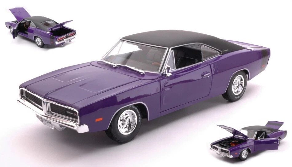 DODGE CHARGER RT 1969 Modellino auto scala 1:18 diecast modellismo statico car - Immagine 1 di 1