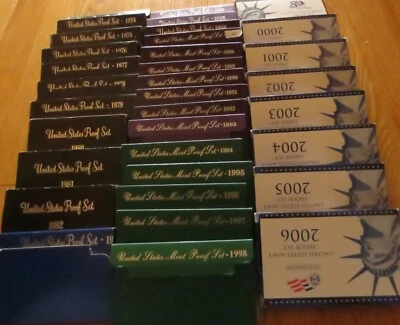 1973 to 2006 Proof Sets U.S. Mint 34 Proof Set San Francisco Mint With COA - Image 1 of 4