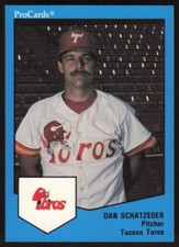 1989 ProCards Triple A   Dan Schatzeder #198 Tucson Toros
