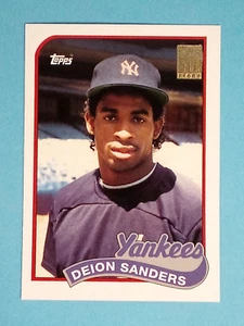 2001 Topps Traded '89 reimpresión Deion Sanders Yankees de Nueva York #34 - Imagen 1 de 2