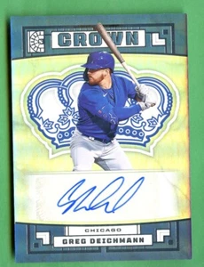 GREG DEICHMANN 2022 PANINI CABPSTONES CORONA DE BÉISBOL AUTO CHICAGO CUBS - Imagen 1 de 2