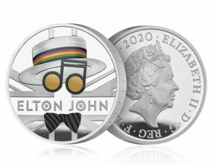 Royal Mint Elton John 2020 UK One 1 OZ Unze Silber Proof 7500 Sold Out - Bild 1 von 12