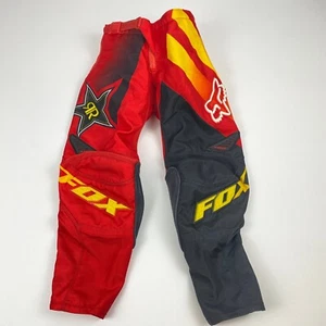 Fox Racing 180 Pants Rockstar Edition Red Yellow Orange Black Size 6 / 22 Youth - Bild 1 von 24