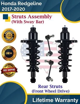 Puntales traseros OE con barra estabilizadora para Honda Ridgeline 2017-2020 2x2 garantía de por vida Foto 1 de 4