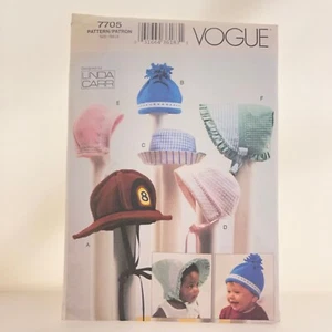 #7705 Vogue Baby Bonnets and Caps Sewing Pattern - Picture 1 of 4