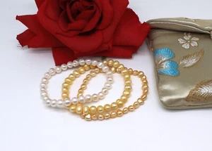 Honora NWOT Yellow & White Pearl 3 Bracelet Set Lot CAT RESCUE - Picture 1 of 1
