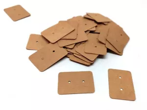 100 piezas. Pendientes de papel de cartón para joyería tarjetas de exhibición rectangulares - 35 mm x 25 mm - Imagen 1 de 13