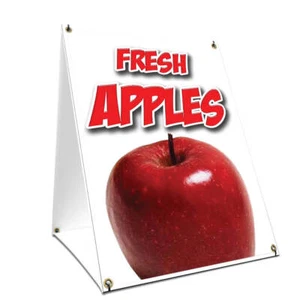 Letrero y estaca de plástico al aire libre para patio de manzanas frescas ventana de coroplasto - Imagen 1 de 4