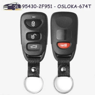 Remote Key Fob 3+1 Button 95430-2F951 OSLOKA-674T for 2007 2008 2009 Kia Spectra Foto 1 de 2