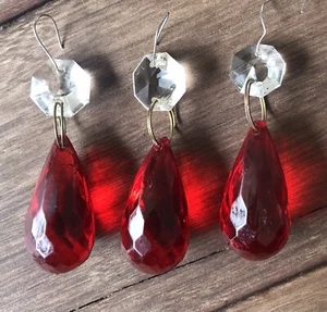 Acrylic Crystal Deco / Christmas Deco Red - 20pc - Picture 1 of 5