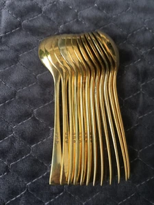 Espresso /Mokkalöffel Sterlingsilber vergoldet 12 Stück J.Grimminger Manufaktur - Bild 1 von 3