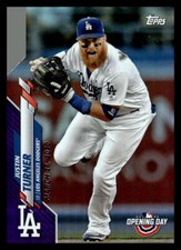 2020 Topps Opening Day Justin Turner  Meijer Purple Foil 37 Los Angeles Dodgers