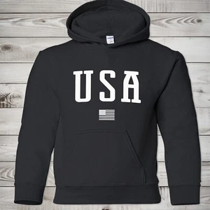 USA Kids Hoodie | USA Youth Pullover Hoodie | USA Teen Hoodie - Picture 1 of 6