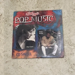 KELLOGG'S POP MUSIC: AMY GRANT & AARON NEVILLE promo SINGLE CD cereal box prize - Picture 1 of 4