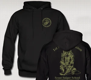 USMC United States Marine Corps Scout Sniper Camp Pendleton Hog School Hooded - Picture 1 of 5