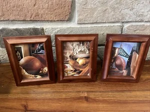 Lot Of 3 Framed Picture Boys Sports Decor 11x9" Baseball Football Basketball - Picture 1 of 11