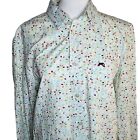 Moods Of Norway Button Up Shirt Mens Size M White Multi Balloons Long Sleeve
