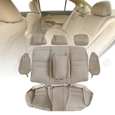 Cubierta de asiento del reposacabezas inferior superior del banco trasero bronceado 2008 a 2012 apta para Honda Accord Foto 1 de 4