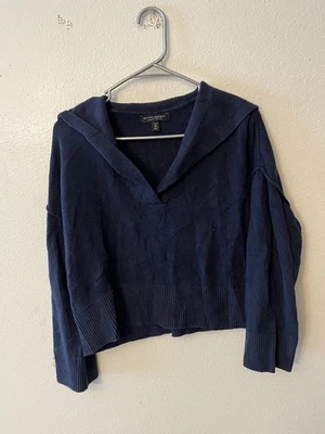 Banana Republic Organic Cotton Sailor Nautical Sweater Top Petite XS - Image 1 of 4
